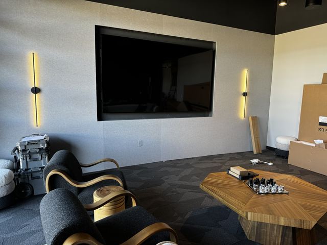 Wall display with accent lighting